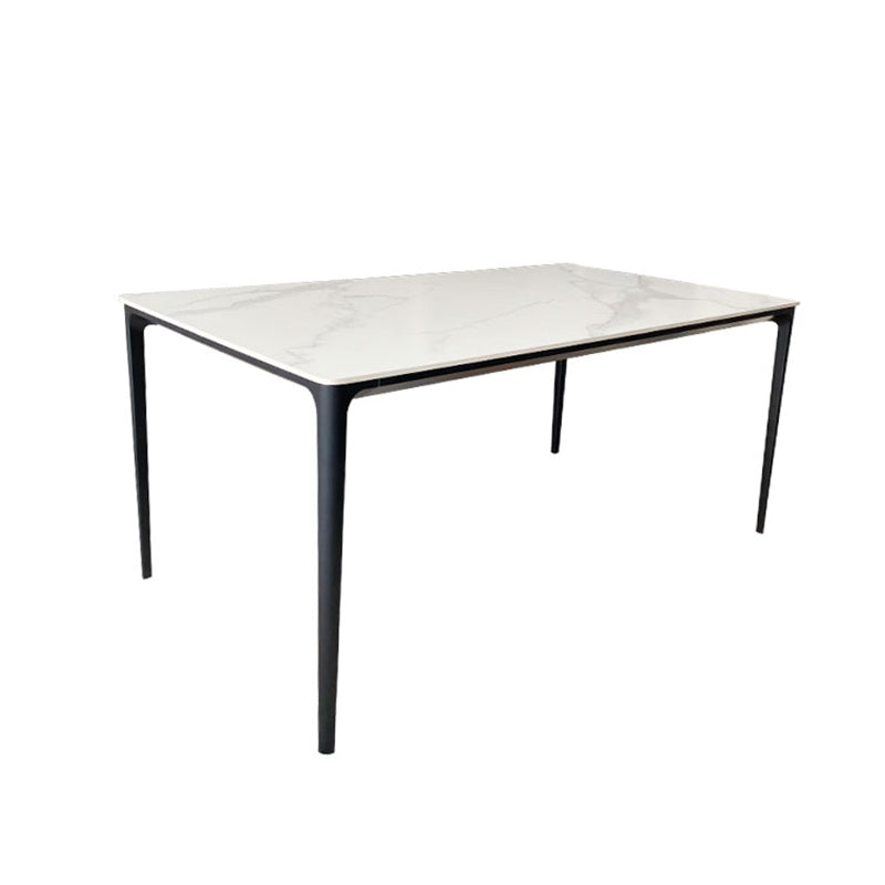 Rectangle Home Fixed Table Industrial Sintered Stone Dining Table Without Chairs Clearhalo 'Dining Tables & Seating' 'Dining Tables' 'dining_table' 'furn' 'furn_dining_table' 'Furniture' 'Kitchen & Dining Furniture' 6266168