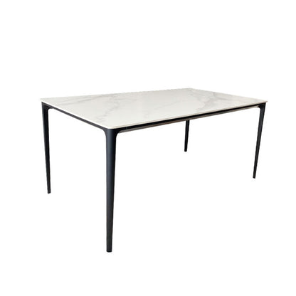 Rectangle Home Fixed Table Industrial Sintered Stone Dining Table Without Chairs Clearhalo 'Dining Tables & Seating' 'Dining Tables' 'dining_table' 'furn' 'furn_dining_table' 'Furniture' 'Kitchen & Dining Furniture' 6266168