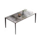 Industrial Sintered Stone Kitchen Table Rectangle Fixed Dining Room Desk Grey Without Chairs Clearhalo 'Dining Tables & Seating' 'Dining Tables' 'dining_table' 'furn' 'furn_dining_table' 'Furniture' 'Kitchen & Dining Furniture' 6266194