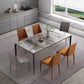 Industrial Sintered Stone Kitchen Table Rectangle Fixed Dining Room Desk Grey 63"L x 31.5"W x 29.5"H Without Chairs Clearhalo 'Dining Tables & Seating' 'Dining Tables' 'dining_table' 'furn' 'furn_dining_table' 'Furniture' 'Kitchen & Dining Furniture' 6266195