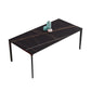 Industrial Sintered Stone Kitchen Table Rectangle Fixed Dining Room Desk Black Without Chairs Clearhalo 'Dining Tables & Seating' 'Dining Tables' 'dining_table' 'furn' 'furn_dining_table' 'Furniture' 'Kitchen & Dining Furniture' 6266201