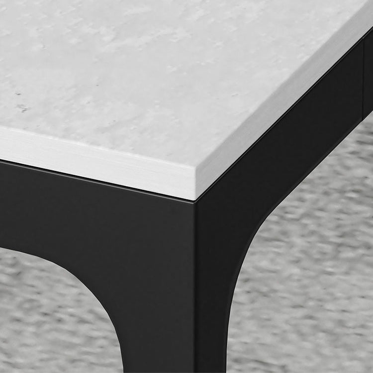 Industrial Sintered Stone Kitchen Table Rectangle Fixed Dining Room Desk Clearhalo 'Dining Tables & Seating' 'Dining Tables' 'dining_table' 'furn' 'furn_dining_table' 'Furniture' 'Kitchen & Dining Furniture' 6266204