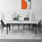 Industrial Sintered Stone Kitchen Table Rectangle Fixed Dining Room Desk Clearhalo 'Dining Tables & Seating' 'Dining Tables' 'dining_table' 'furn' 'furn_dining_table' 'Furniture' 'Kitchen & Dining Furniture' 6266209