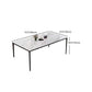 Industrial Sintered Stone Kitchen Table Rectangle Fixed Dining Room Desk Clearhalo 'Dining Tables & Seating' 'Dining Tables' 'dining_table' 'furn' 'furn_dining_table' 'Furniture' 'Kitchen & Dining Furniture' 6266212