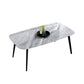 Home Sintered Stone Kitchen Table Industrial Rectangle Fixed Dining Desk Light Gray Without Chairs Clearhalo 'Dining Tables & Seating' 'Dining Tables' 'dining_table' 'furn' 'furn_dining_table' 'Furniture' 'Kitchen & Dining Furniture' 6266233