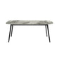 Home Sintered Stone Kitchen Table Industrial Rectangle Fixed Dining Desk Grey Without Chairs Clearhalo 'Dining Tables & Seating' 'Dining Tables' 'dining_table' 'furn' 'furn_dining_table' 'Furniture' 'Kitchen & Dining Furniture' 6266240