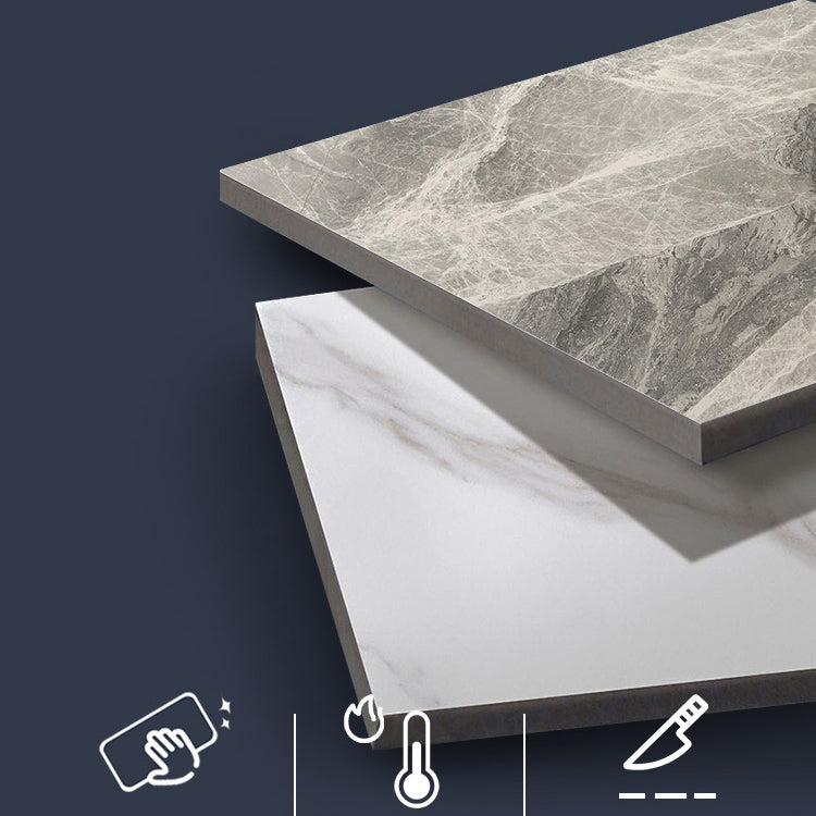 Home Sintered Stone Kitchen Table Industrial Rectangle Fixed Dining Desk Clearhalo 'Dining Tables & Seating' 'Dining Tables' 'dining_table' 'furn' 'furn_dining_table' 'Furniture' 'Kitchen & Dining Furniture' 6266241