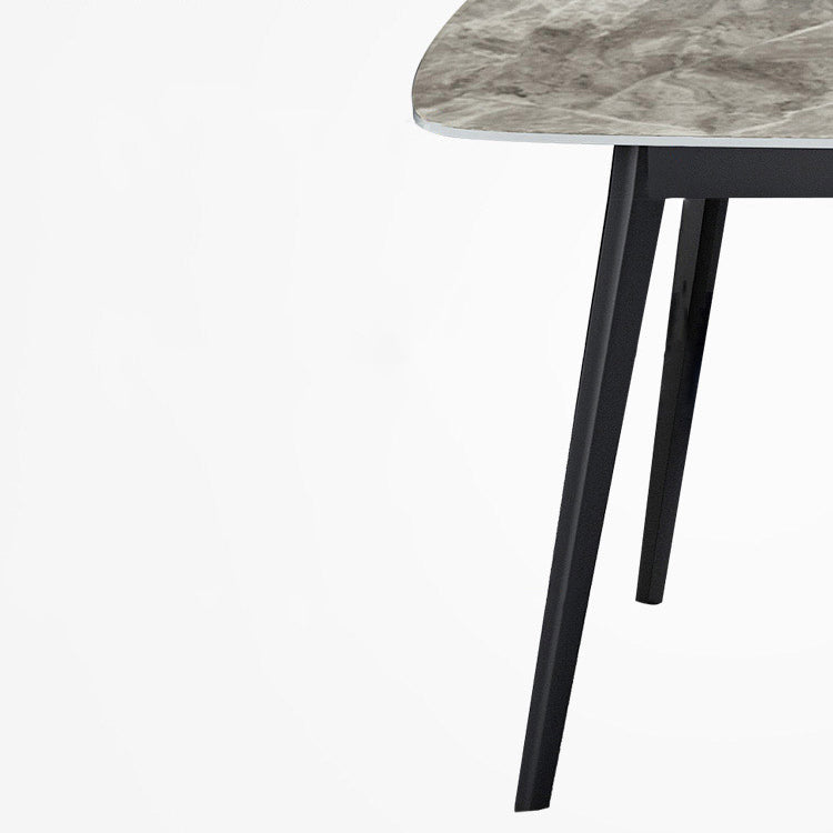 Home Sintered Stone Kitchen Table Industrial Rectangle Fixed Dining Desk Clearhalo 'Dining Tables & Seating' 'Dining Tables' 'dining_table' 'furn' 'furn_dining_table' 'Furniture' 'Kitchen & Dining Furniture' 6266244