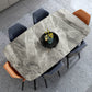 Home Sintered Stone Kitchen Table Industrial Rectangle Fixed Dining Desk Clearhalo 'Dining Tables & Seating' 'Dining Tables' 'dining_table' 'furn' 'furn_dining_table' 'Furniture' 'Kitchen & Dining Furniture' 6266245