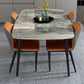 Home Sintered Stone Kitchen Table Industrial Rectangle Fixed Dining Desk Clearhalo 'Dining Tables & Seating' 'Dining Tables' 'dining_table' 'furn' 'furn_dining_table' 'Furniture' 'Kitchen & Dining Furniture' 6266246