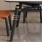 Tavolo da pranzo moderno allungabile in pietra con base in legno per sala da pranzo