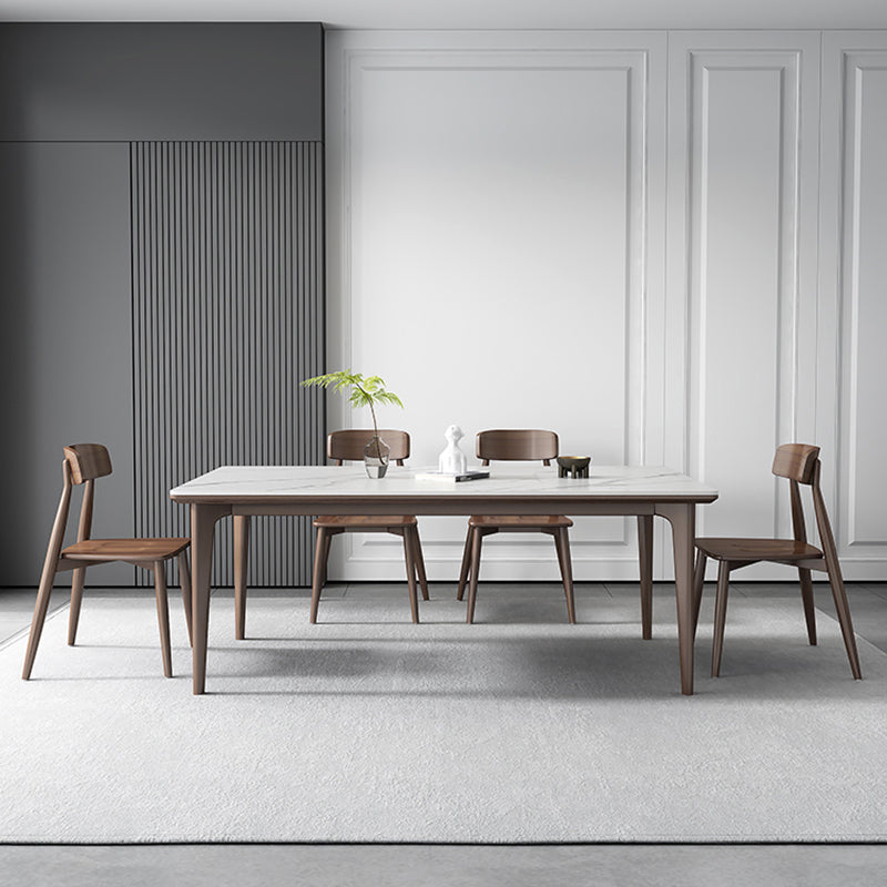 Industriële rechthoekige eettafel van gesinterd steen vast bureau voor thuis