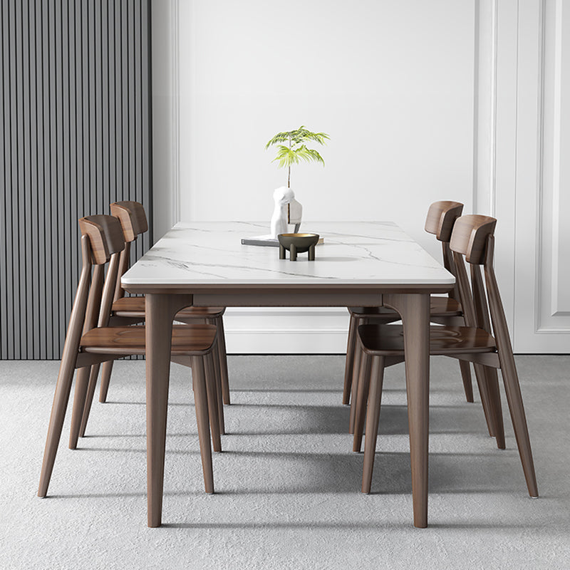 Industriële rechthoekige eettafel van gesinterd steen vast bureau voor thuis