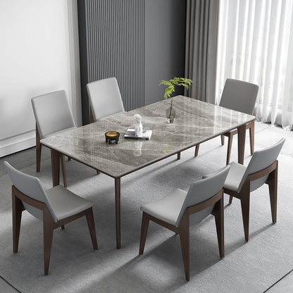 Industriële rechthoekige eettafel van gesinterd steen vast bureau voor thuis