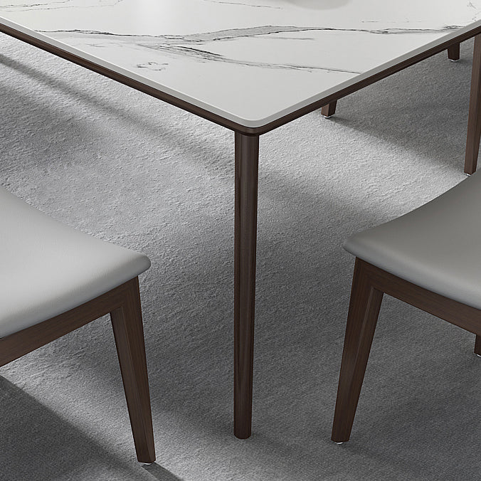 Industriële rechthoekige eettafel van gesinterd steen vast bureau voor thuis