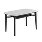 Slate and Wood Table Modern Minimalist Home Retractable Round Dining Table Clearhalo 'Dining Tables & Seating' 'Dining Tables' 'dining_table' 'furn' 'furn_dining_table' 'Furniture' 'Kitchen & Dining Furniture' 6266337