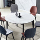 Slate and Wood Table Modern Minimalist Home Retractable Round Dining Table Clearhalo 'Dining Tables & Seating' 'Dining Tables' 'dining_table' 'furn' 'furn_dining_table' 'Furniture' 'Kitchen & Dining Furniture' 6266342