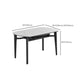 Slate and Wood Table Modern Minimalist Home Retractable Round Dining Table Clearhalo 'Dining Tables & Seating' 'Dining Tables' 'dining_table' 'furn' 'furn_dining_table' 'Furniture' 'Kitchen & Dining Furniture' 6266345