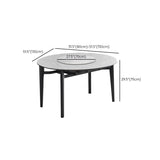 Slate and Wood Table Modern Minimalist Home Retractable Round Dining Table Clearhalo 'Dining Tables & Seating' 'Dining Tables' 'dining_table' 'furn' 'furn_dining_table' 'Furniture' 'Kitchen & Dining Furniture' 6266346
