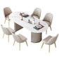 Slate and Metal Table Modern Minimalist Home Oval Dining Table