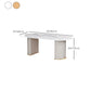 Slate and Metal Table Modern Minimalist Home Oval Dining Table