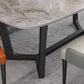 Escritorio de comedor con base de caballete rectangular de mesa fija de piedra sinterizada de lujo