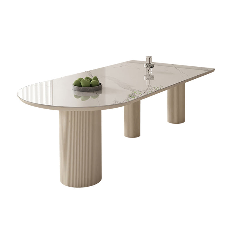 Slate and Metal Table Modern Minimalist Home White Dining Table