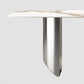 Luxury Double Pedestal Dining Table Sintered Stone Fixed Home Desk