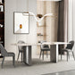 Luxury Double Pedestal Dining Table Sintered Stone Fixed Home Desk