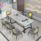 Tafel van leisteen en metaal Glam Style Simple Home rechthoekige eettafel