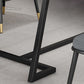 Tafel van leisteen en metaal Glam Style Simple Home rechthoekige eettafel