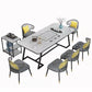 Tafel van leisteen en metaal Glam Style Simple Home rechthoekige eettafel