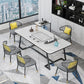 Tafel van leisteen en metaal Glam Style Simple Home rechthoekige eettafel