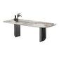 Mesa de cocina Simplicity Mesa de comedor con pedestal doble de piedra sinterizada
