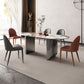 Mesa de cocina Simplicity Mesa de comedor con pedestal doble de piedra sinterizada