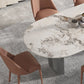 Mesa de cocina Simplicity Mesa de comedor con pedestal doble de piedra sinterizada
