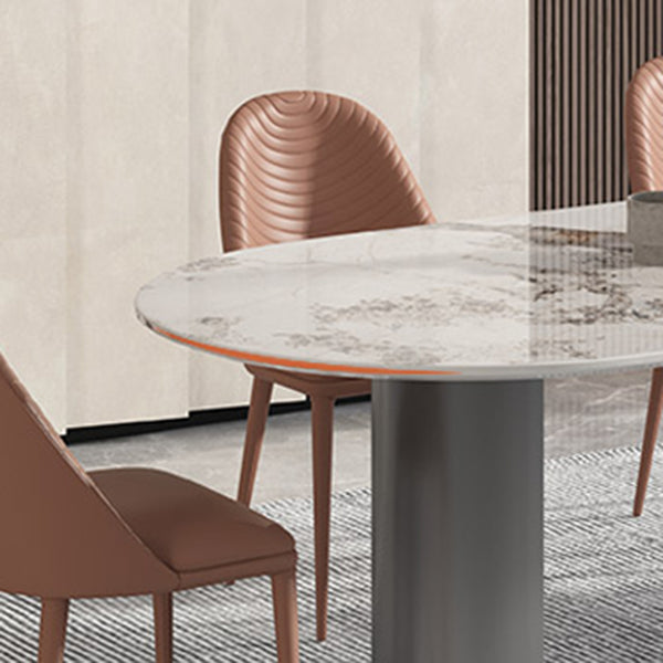 Mesa de cocina Simplicity Mesa de comedor con pedestal doble de piedra sinterizada