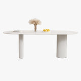 White Home Simplicity Fixed Table Sintered Stone Dining Room Desk