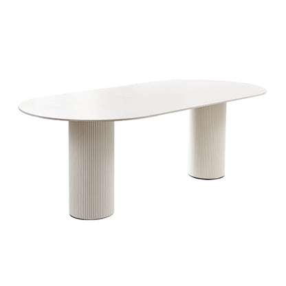 White Home Simplicity Fixed Table Sintered Stone Dining Room Desk