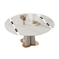 Metal and Slate Table Modern Home Retractable Round Dining Table