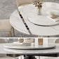 Metal and Slate Table Modern Home Retractable Round Dining Table