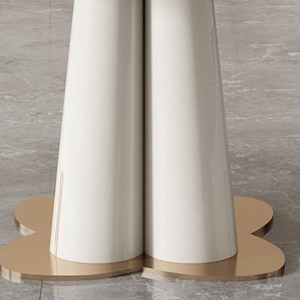 Metal and Slate Table Modern Home Retractable Round Dining Table