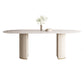 Oval Contemporary Dining Table Sintered Stone Home Fixed Desk