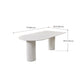 Contemporary Dining Table White Sintered Stone Double Pedestal Desk Clearhalo 'Dining Tables & Seating' 'Dining Tables' 'dining_table' 'furn' 'furn_dining_table' 'Furniture' 'Kitchen & Dining Furniture' 6266597