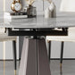 Metal and Slate Table Modern Minimalist Family Retractable Round Dining Table