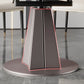 Metal and Slate Table Modern Minimalist Family Retractable Round Dining Table