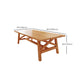Wooden Trestle Base Dining Table Mid-Century Rectangle Kitchen Desk