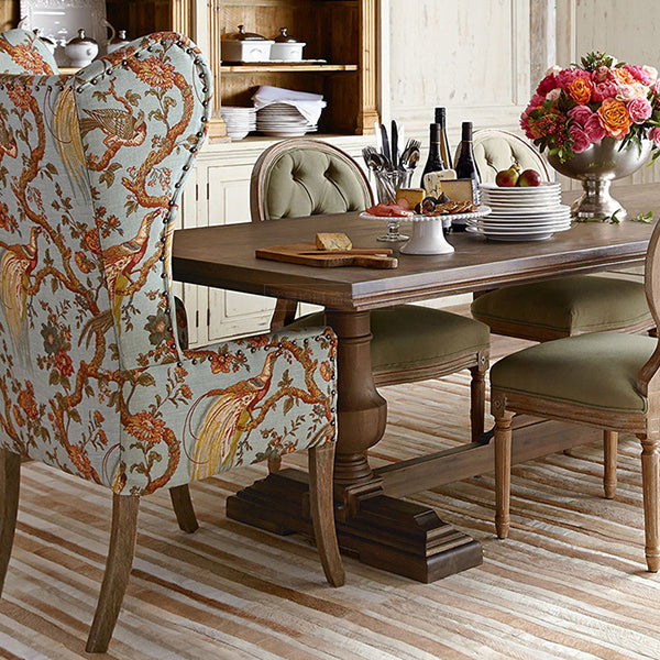 Mid-Century Modern Dining Table Rectangle Wooden Trestle Base Kitchen Table Clearhalo 'Dining Tables & Seating' 'Dining Tables' 'dining_table' 'furn' 'furn_dining_table' 'Furniture' 'Kitchen & Dining Furniture' 6266633