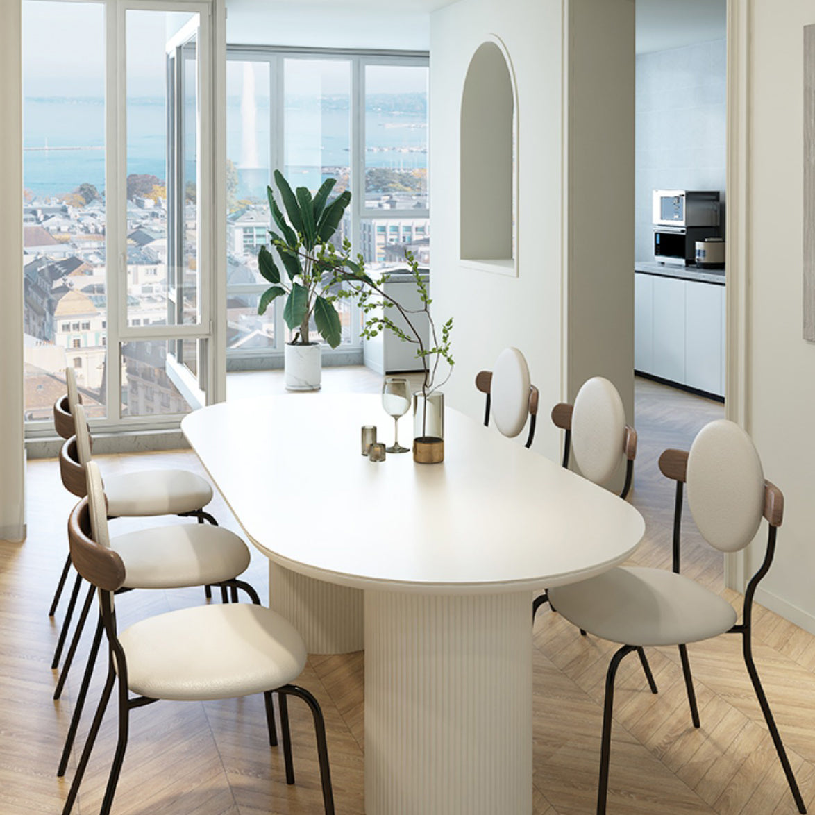 Metal and Slate Table Modern Minimalist Home Wood Base Dining Table Clearhalo 'Dining Tables & Seating' 'Dining Tables' 'dining_table' 'furn' 'furn_dining_table' 'Furniture' 'Kitchen & Dining Furniture' 6266658