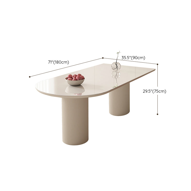 Metal and Slate Table Modern Minimalist Home Wood Base Dining Table Clearhalo 'Dining Tables & Seating' 'Dining Tables' 'dining_table' 'furn' 'furn_dining_table' 'Furniture' 'Kitchen & Dining Furniture' 6266667